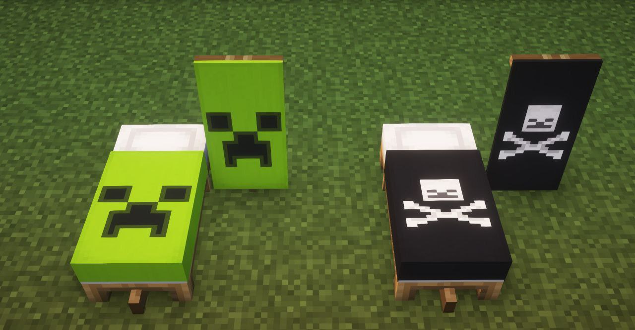 Кровати с расцветкой баннеров